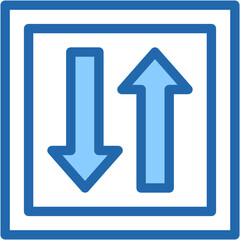 Two Ways, Arrow, Direction, Traffic Sign, Road Sign, Sign Icon