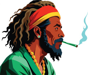 Reggae music icon vector illustration