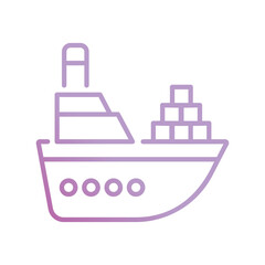 ship icon with white background vector stock illustration