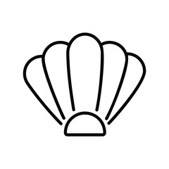 shell icon with white background vector stock illustration