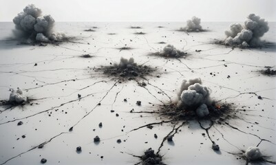 Abstract Surreal Symbolism of Devastation and Destruction: Artistic Interpretation