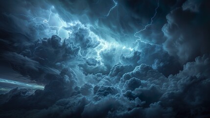 wide angle of tornado with dramatic storm clouds overhead