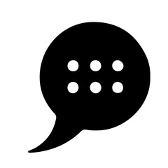 black and white speech bubble chat