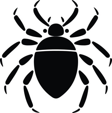 black tick insect simple design clip art preview