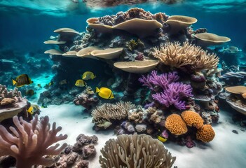 coral reef and fish