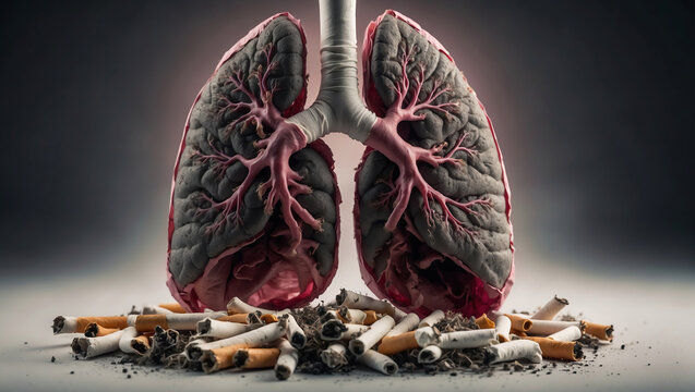 Die Auswirkungen des Rauchens auf die Lunge visualisiert