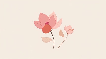Black white Lotus flower isolated minimalist logo for graphic design