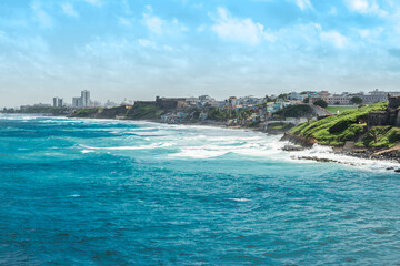 Coastline of San Juan, Puerto Rico.