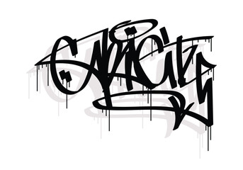 CAPACITY word graffiti tag style