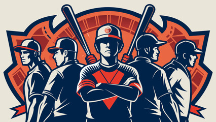 baseball team graphic vector illustration