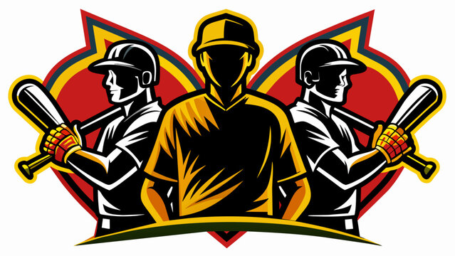 baseball team graphic vector illustration