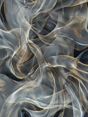 Close-up view of a detailed, swirling pattern of smoke, creating a dynamic and mesmerizing visual effect.