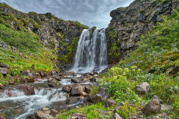 Rocky Waterfall Meadow