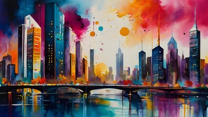 City full of colours and celebration  - Powered by Adobe