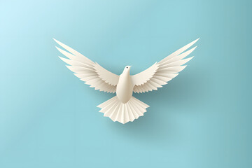 Obraz premium Paperstyle origami dove, origami bird, origami dove paperstyle