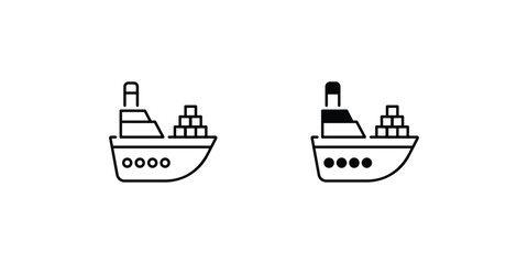 Obraz premium ship icon with white background vector stock illustration