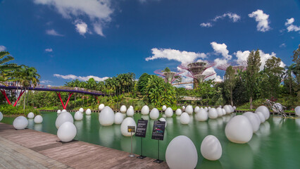Future Together exhibition at Dragonfly Lake and Bayfront Plaza Gardens by the Bay timelapse...