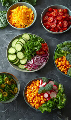  Healthy Salad Bowls with Diverse Ingredients