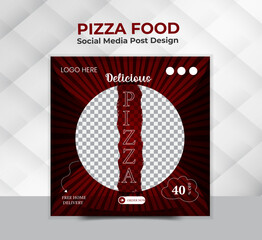 Social media banner template design with a focus on food. Square shape burger vector art for social media posts.