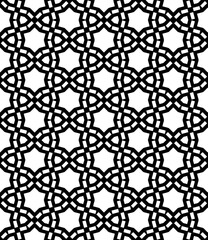 Black and white seamless abstract pattern. Background and backdrop. Grayscale ornamental design.