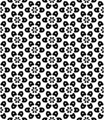 Black and white seamless abstract pattern. Background and backdrop. Grayscale ornamental design.