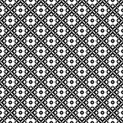 Black and white seamless abstract pattern. Background and backdrop. Grayscale ornamental design.