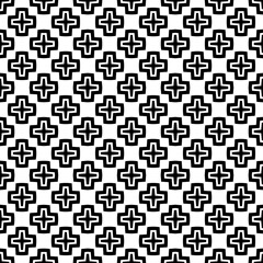 Black and white seamless abstract pattern. Background and backdrop. Grayscale ornamental design.