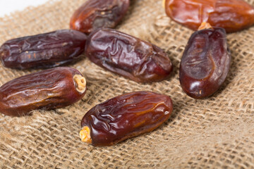 Dates macro photography with inside detail