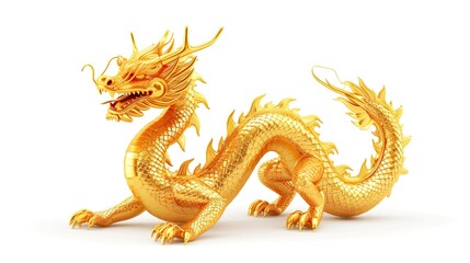 Oriental traditional Dragon artwork on red background. Lunar New Year Celebration