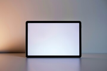 Contemporary Tablet with Thin Black Frame and Blank Screen
