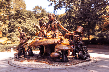 alice in wonderland, central park, manhattan, new york, new york city, NYC, USA
