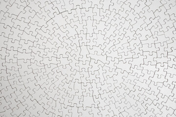 Plain white radial jigsaw puzzle solved, abstract texture
