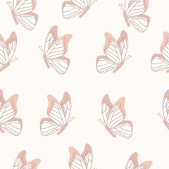 seamless pattern with butterflies