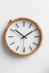 simple wall clock on isolated white background. generative ai
