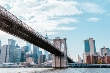 Fototapeta premium Bridge on the Hudson River, New York, Manhattan