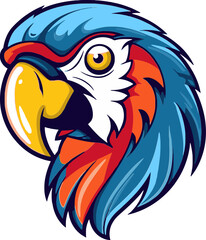 Alluring Macaw Head Vector Enchanting Macaw Head Artwork