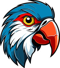 Dynamic Macaw Head Design Alluring Macaw Head Vector