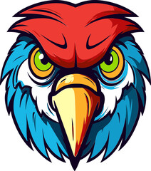 Beautiful Macaw Head Sketch Vibrant Macaw Head Vector