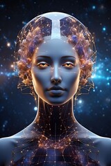 Goddess of technolody and information in space