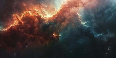 Merging Science and Imagination: Exploring a Breathtaking Cosmic Nebula. Concept Science, Imagination, Cosmic Nebula, Exploration, Breathtaking - obrazy, fototapety, plakaty