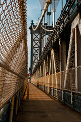 Runner on the bridge, Manhattan, New York
