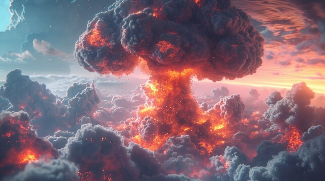 Apocalyptic Skyline: Nuclear Fury Unleashed