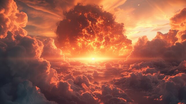 Devastation in the Clouds: Cataclysmic Atomic Explosion