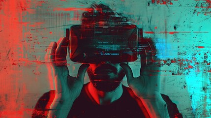 Digital Escape: Virtual Reality Headset in a World of Glitches