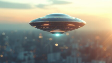 Reflective UFO in Swift Urban Flight