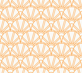 Luxury art deco seamless pattern. Abstract vector background. Geometric damask texture. - 756700982