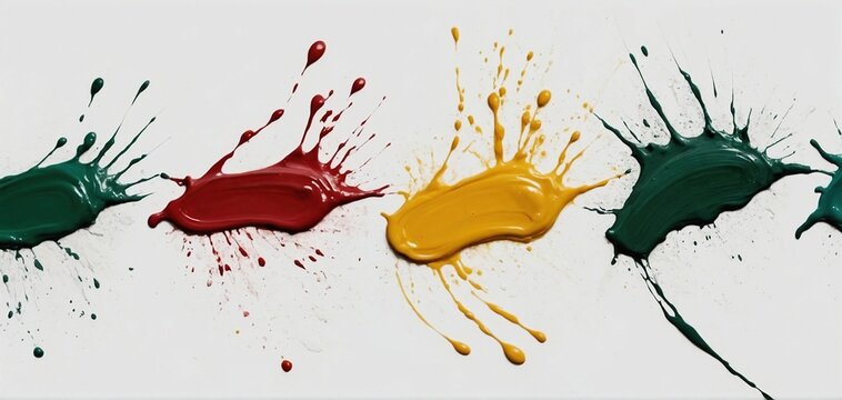 red yellow green paint splashes