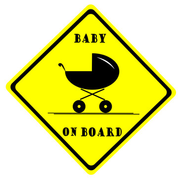Signal icon to warn that there is a baby on board