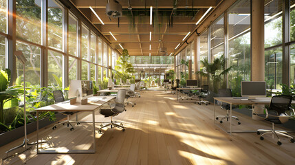 Sustainable Design Solutions: Explore sustainable design strategies within empty architectural workplaces, from energy-efficient systems to green materials and biophilic design