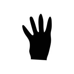 Hand gesture silhouette